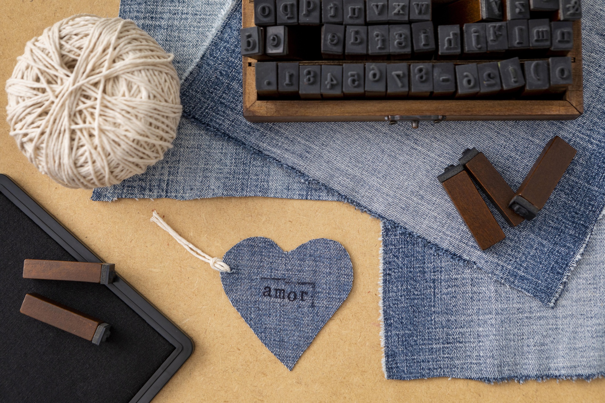 Smaller image of embroidered patch on denim